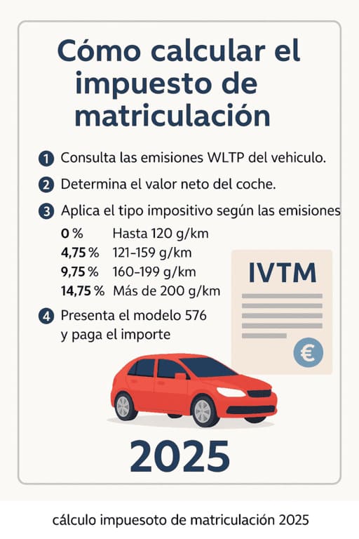cálculo impuesto de matriculación 2025