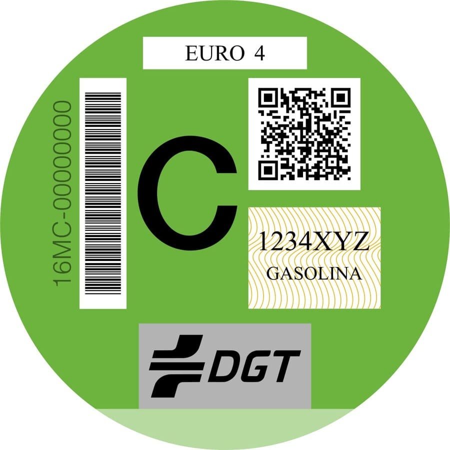 Distintivo ambiental DGT Etiqueta C
